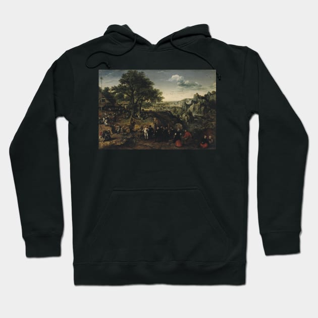 Landscape with a Rural Festival by Lucas van Valckenborch Hoodie by Classic Art Stall